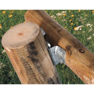 Jonction métallique pour bois ronds